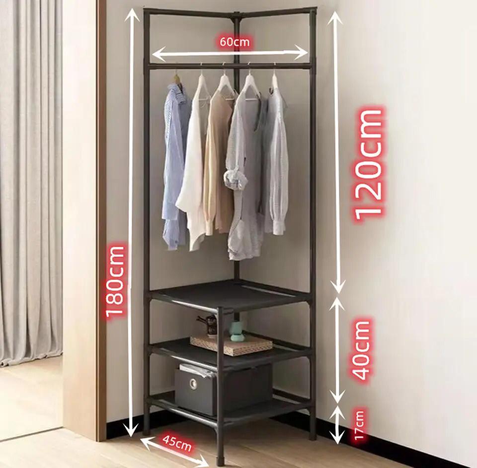 Hanger Rack Corner Clothes Rack, Corner Hanger Rack, Corner Hat Rack, Slim, Coat Hanger, Freestanding Type, For Bedrooms, Wall Hanging Storage, Clothes Storage, Space Saving, Lightweight, Hanger Rack,