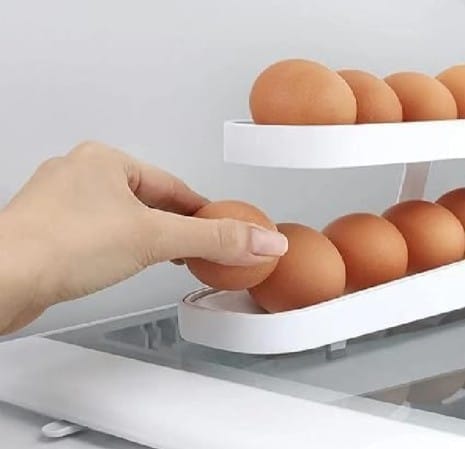 Egg Dispenser, Egg Holder Space Saving Rolling Eggs Dispenser and Organizer for Refrigerator Storage Rack, Egg Organizer