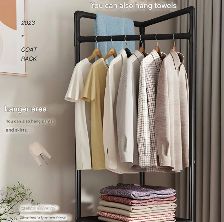 Hanger Rack Corner Clothes Rack, Corner Hanger Rack, Corner Hat Rack, Slim, Coat Hanger, Freestanding Type, For Bedrooms, Wall Hanging Storage, Clothes Storage, Space Saving, Lightweight, Hanger Rack,