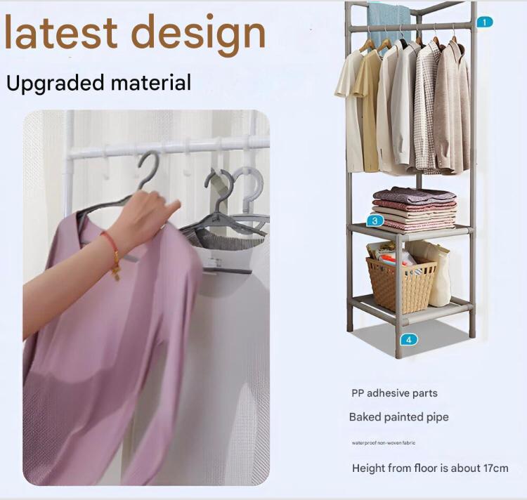 Hanger Rack Corner Clothes Rack, Corner Hanger Rack, Corner Hat Rack, Slim, Coat Hanger, Freestanding Type, For Bedrooms, Wall Hanging Storage, Clothes Storage, Space Saving, Lightweight, Hanger Rack,