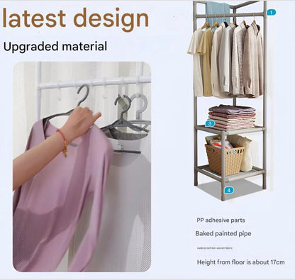 Hanger Rack Corner Clothes Rack, Corner Hanger Rack, Corner Hat Rack, Slim, Coat Hanger, Freestanding Type, For Bedrooms, Wall Hanging Storage, Clothes Storage, Space Saving, Lightweight, Hanger Rack,